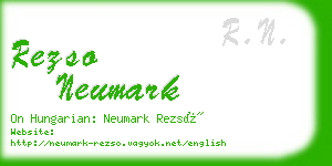 rezso neumark business card